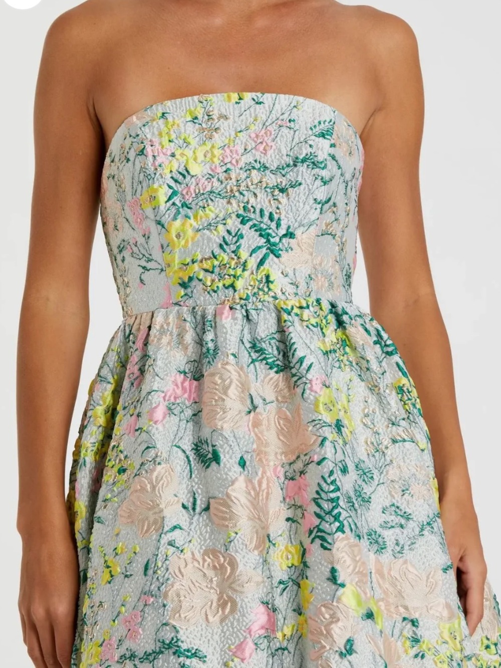Mac Duggal Multicolor Strapless Floral Brocade A-Line Gown size 10! Worn once - Picture 2 of 7
